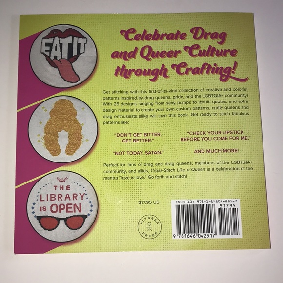 NWT Cross-Stitching Celebrating the LGBTQ Community Queen gay pride - Picture 10 of 11